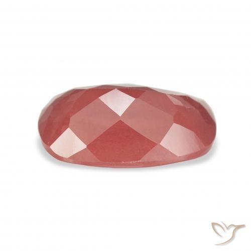 Labradorite andésine Orange rougeâtre pâle naturelle Coussin, 3.24 ct, Transparent