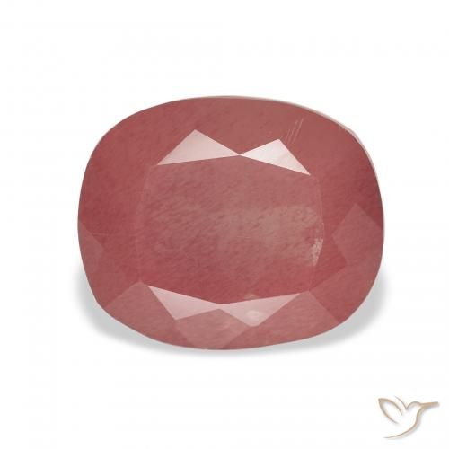 Labradorite andésine Rouge moyen naturelle Coussin, 3.19 ct, Transparent