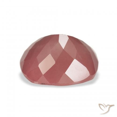 Labradorite andésine Rouge moyen naturelle Coussin, 3.19 ct, Transparent