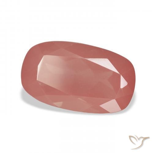 Labradorite andésine Rouge moyen naturelle Coussin, 5.52 ct, Transparent