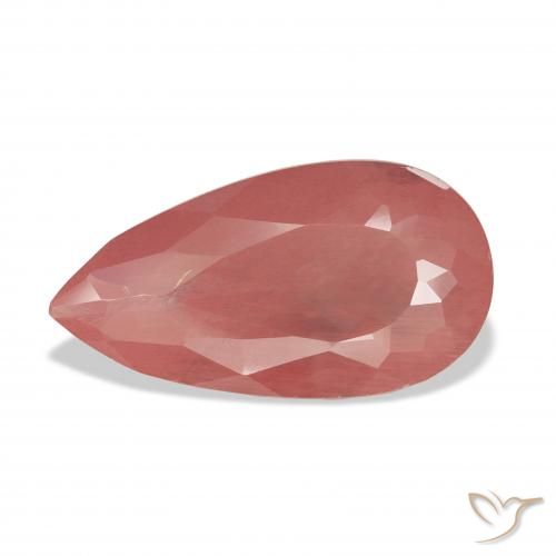 7.29ct Naturel Rouge moyen Labradorite andésine, En forme de poire, Transparent