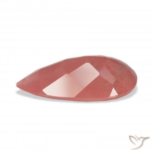 Labradorite andésine Rouge moyen naturelle En forme de poire, 7.29 ct, Transparent