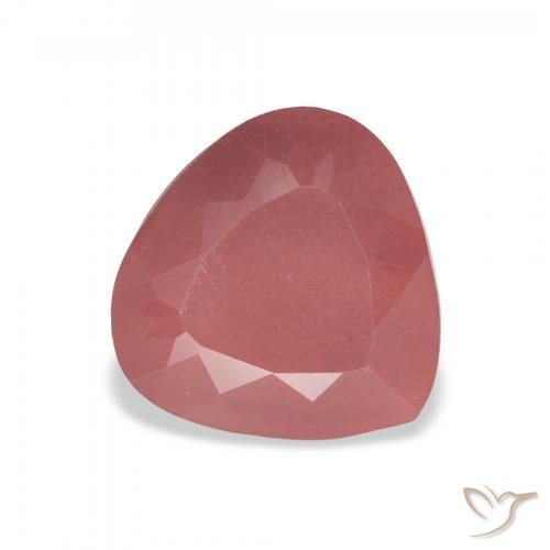 Labradorite andésine Rose orangé naturelle En forme de poire, 3.32 ct, Translucide