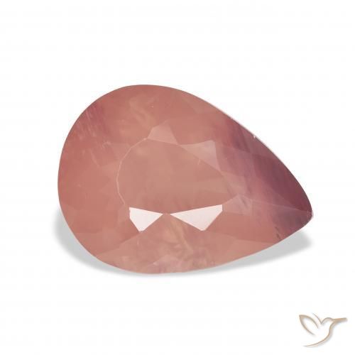 Labradorite andésine Rose naturelle En forme de poire, 5.06 ct, Transparent