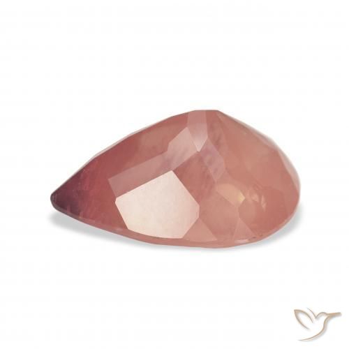 Labradorite andésine Rose naturelle En forme de poire, 5.06 ct, Transparent