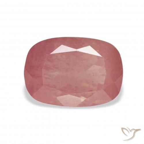 3.53ct Naturel Rose rougeâtre Labradorite andésine, Coussin, Transparent