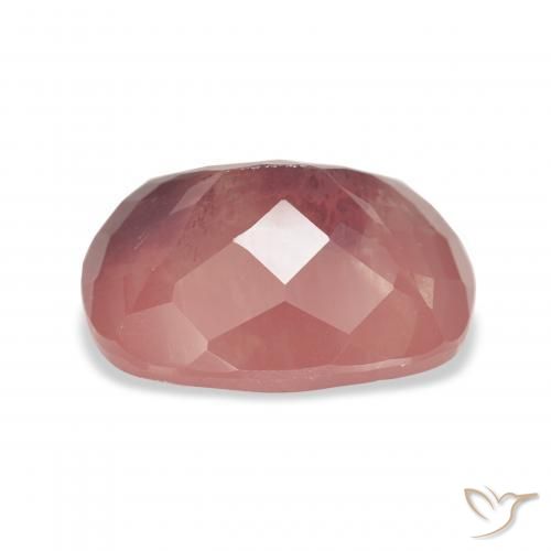 Labradorite andésine Orange rougeâtre pâle naturelle Coussin, 6.19 ct, Transparent
