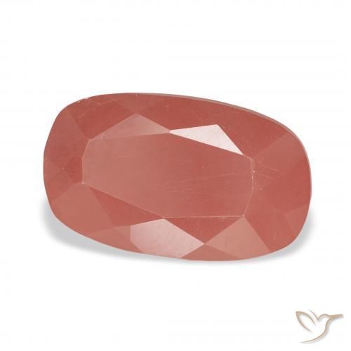 Labradorite andésine Rouge moyen naturelle Coussin, 3.05 ct, Translucide