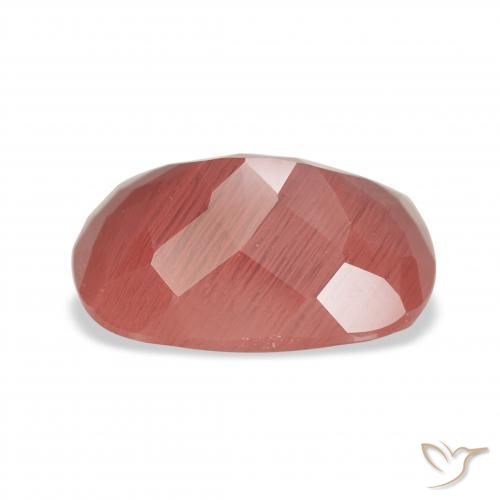 Labradorite andésine Rouge sang naturelle Coussin, 3.61 ct, Translucide