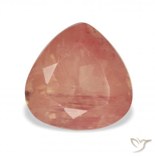 3.16ct Naturel Rouge moyen Labradorite andésine, En forme de poire, Transparent
