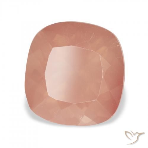 Labradorite andésine Rose moyen naturelle Coussin, 3.08 ct, Transparent