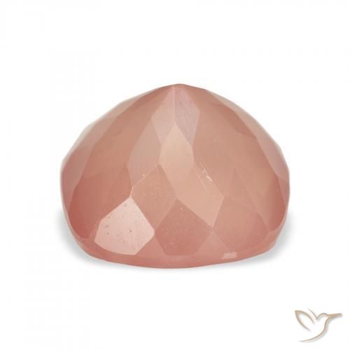Labradorite andésine Rose moyen naturelle Coussin, 3.08 ct, Transparent