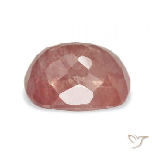 Labradorite andésine Rouge moyen naturelle Coussin, 3.23 ct, Transparent