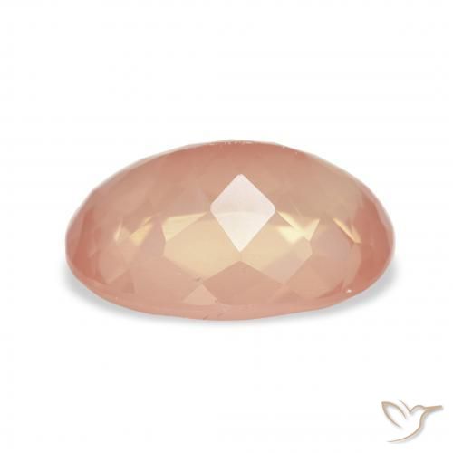 Labradorite andésine Pourpre rougeâtre léger naturelle ovale, 3.35 ct, Transparent