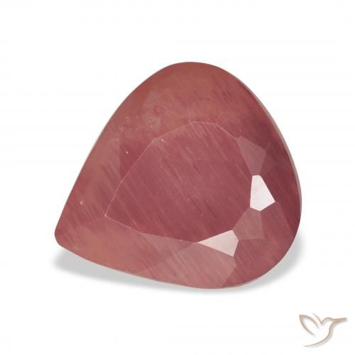 4.57ct Naturel Rouge moyen Labradorite andésine, En forme de poire, Translucide