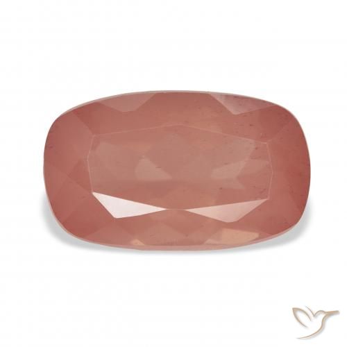 6.01ct Naturel Orange rougeâtre pâle Labradorite andésine, Coussin, Transparent