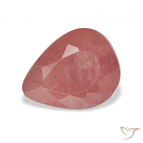 2.29ct Naturel Rose framboise Labradorite andésine, En forme de poire, Translucide