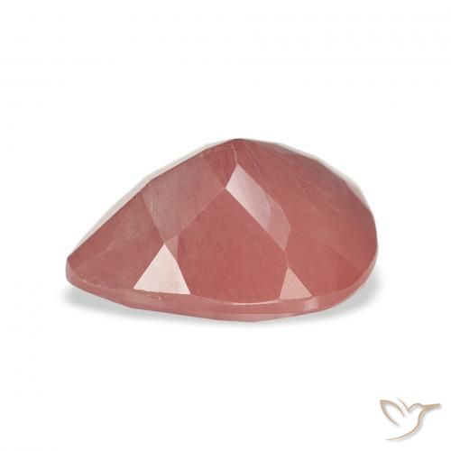 Labradorite andésine Rose framboise naturelle En forme de poire, 2.29 ct, Translucide