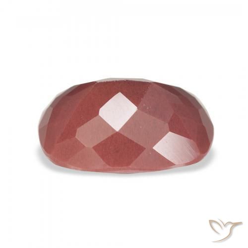 Labradorite andésine Rose naturelle Coussin, 3.07 ct, Translucide