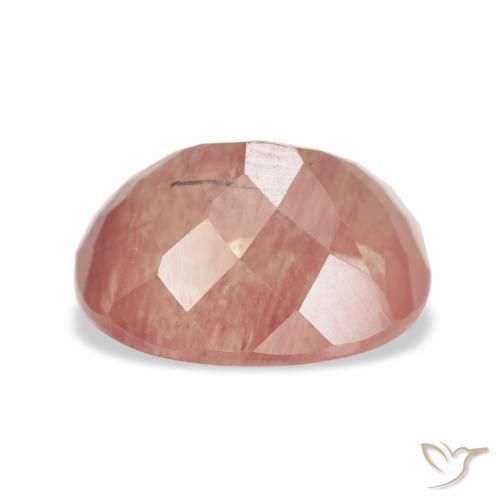 Labradorite andésine Rose framboise naturelle Coussin, 3.67 ct, Transparent