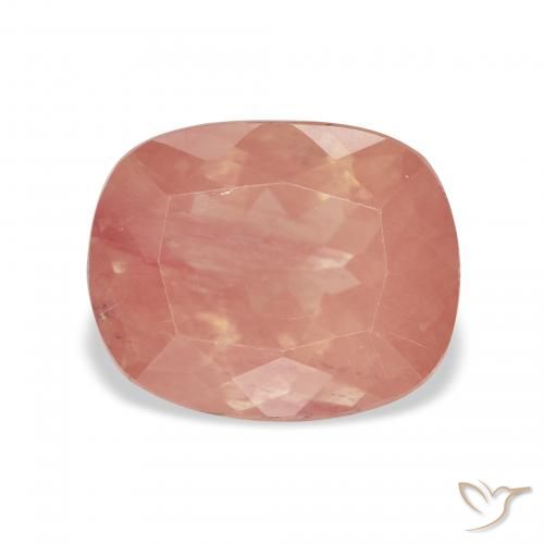 3.13ct Naturel Rose moyen Labradorite andésine, Coussin, Transparent
