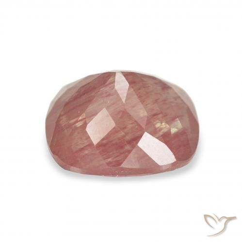 Labradorite andésine Rose naturelle Coussin, 2.46 ct, Transparent