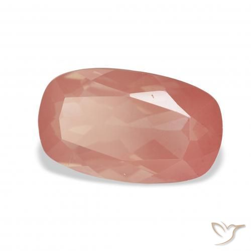 Labradorite andésine Rose framboise naturelle Coussin, 3.22 ct, Transparent