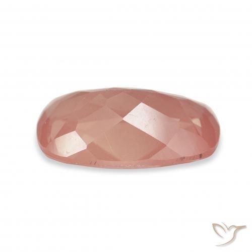 Labradorite andésine Rose framboise naturelle Coussin, 3.22 ct, Transparent