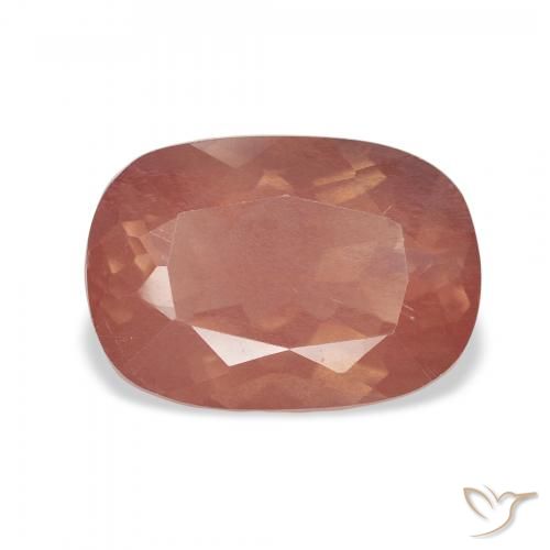 2.89ct Naturel Rose framboise Labradorite andésine, Coussin, Transparent