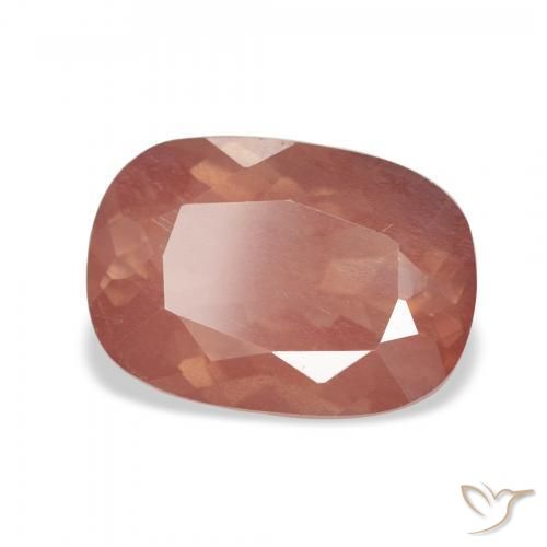 Labradorite andésine Rose framboise naturelle Coussin, 2.89 ct, Transparent