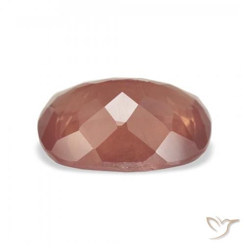 Labradorite andésine Rose framboise naturelle Coussin, 2.89 ct, Transparent
