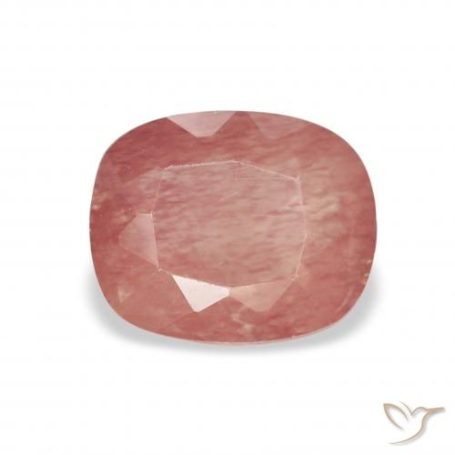 1.33ct Naturel Rose framboise Labradorite andésine, Coussin, Transparent