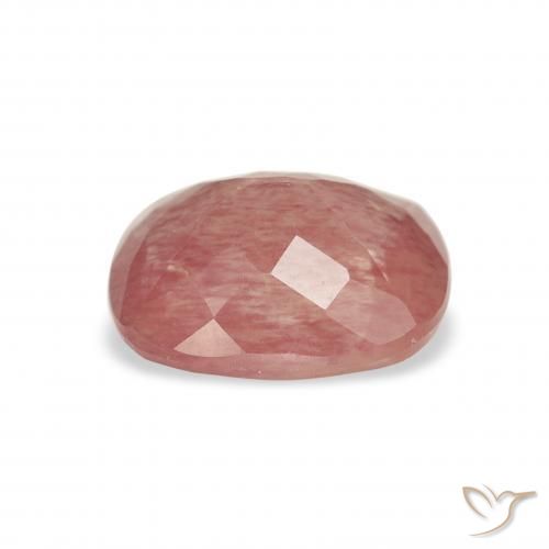 Labradorite andésine Rose framboise naturelle Coussin, 1.33 ct, Transparent