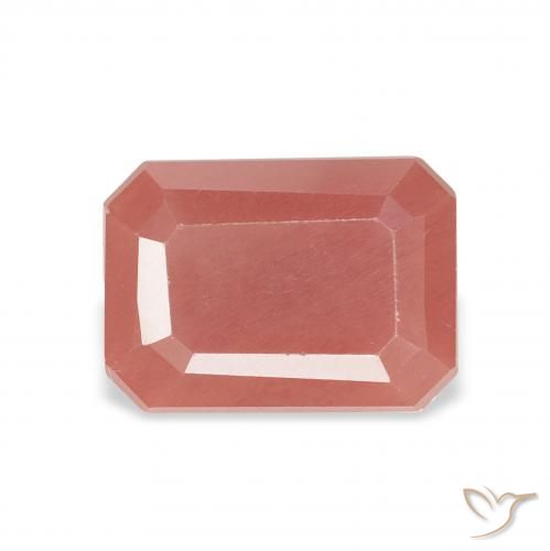 1.83ct Naturel Rouge moyen Labradorite andésine, Taille émeraude, Translucide