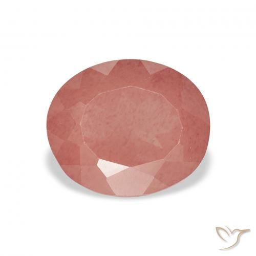 2.25ct Naturel Orange rougeâtre pâle Labradorite andésine, ovale, Translucide
