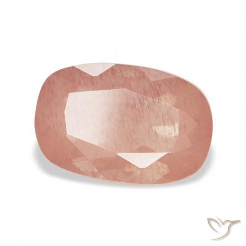 Labradorite andésine Rose moyen naturelle Coussin, 2.58 ct, Transparent