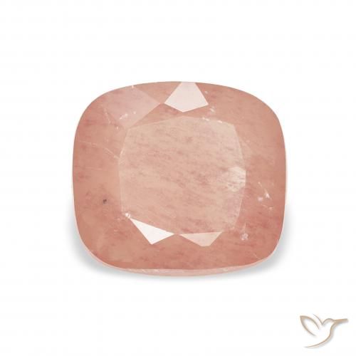 1.50ct Rose clair Labradorite andésine, Coussin, Transparent