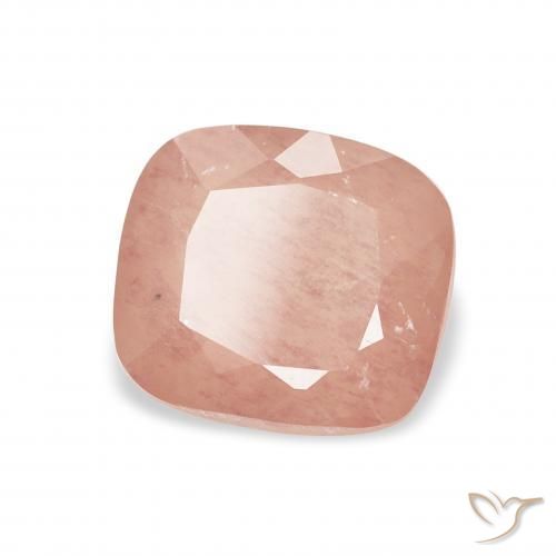 Labradorite andésine Rose clair naturelle Coussin, 1.50 ct, Transparent