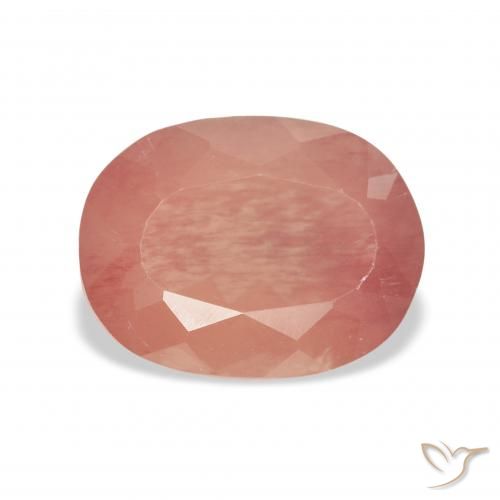 3.47ct Rose moyen Labradorite andésine, ovale, Transparent