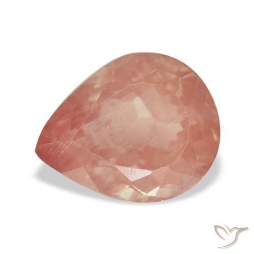 3.24ct Naturel Rouge moyen Labradorite andésine, En forme de poire, Transparent