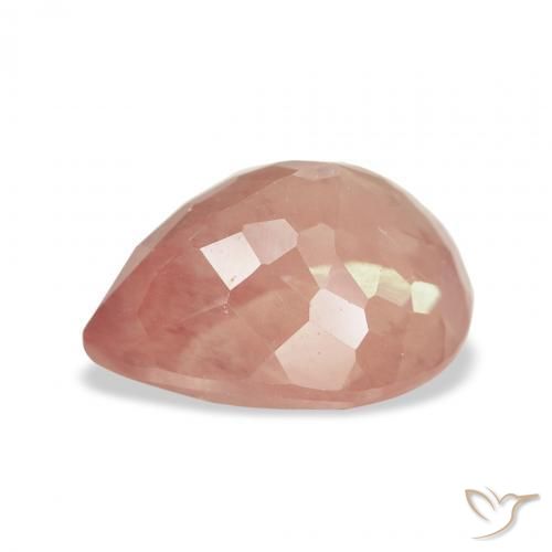 Labradorite andésine Rouge moyen naturelle En forme de poire, 3.24 ct, Transparent