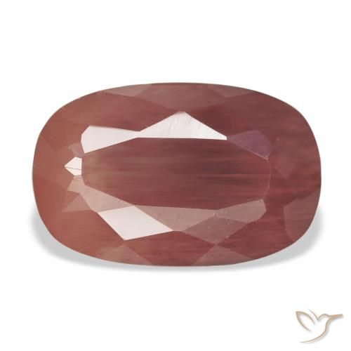 5.56ct Naturel Rouge Sangria Labradorite andésine, Coussin, Translucide