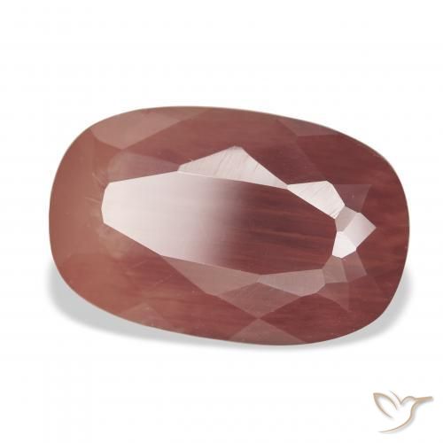 Labradorite andésine Rouge Sangria naturelle Coussin, 5.56 ct, Translucide