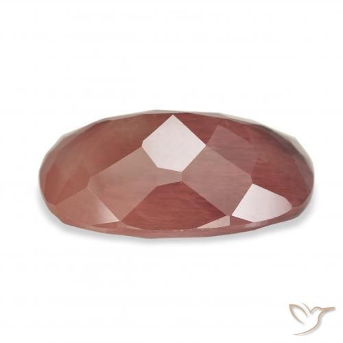 Labradorite andésine Rouge Sangria naturelle Coussin, 5.56 ct, Translucide