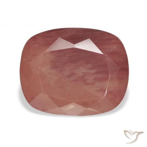 5.27ct Naturel Rouge-orange Labradorite andésine, Coussin, Transparent