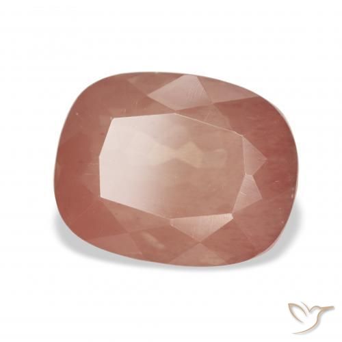 Labradorite andésine Rouge moyen naturelle Coussin, 4.26 ct, Transparent