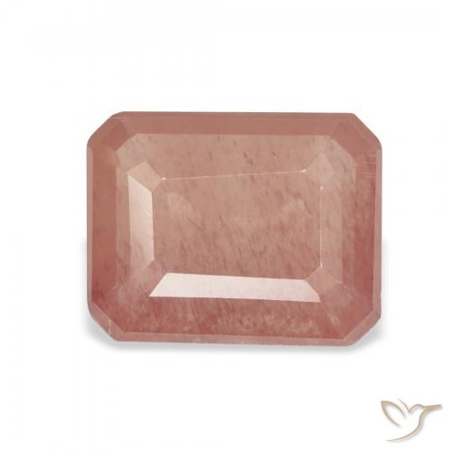 2.49ct Rouge moyen Labradorite andésine, Taille émeraude, Transparent