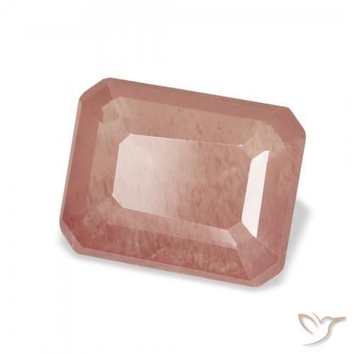 Labradorite andésine Rouge moyen naturelle Octogone / coupe Émeraude, 2.49 ct, Transparent
