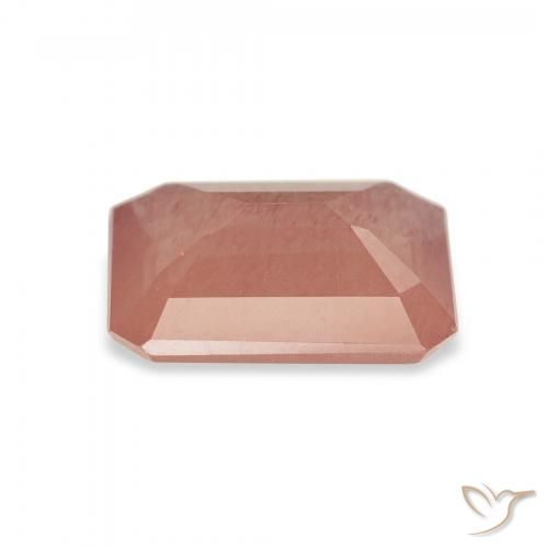 Labradorite andésine Rouge moyen naturelle Octogone / coupe Émeraude, 2.49 ct, Transparent