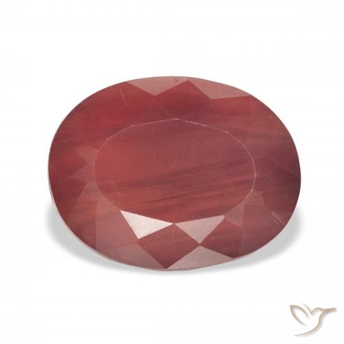 4.31ct Naturel Rouge foncé Labradorite andésine, ovale, Translucide
